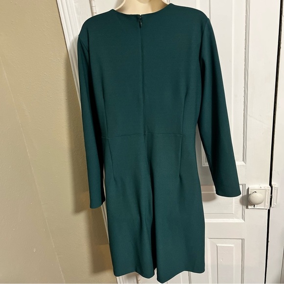 Abercrombie & Fitch Long Sleeve O-Ring Dress Emerald Green XLT XL Tall P1 - Picture 3 of 7